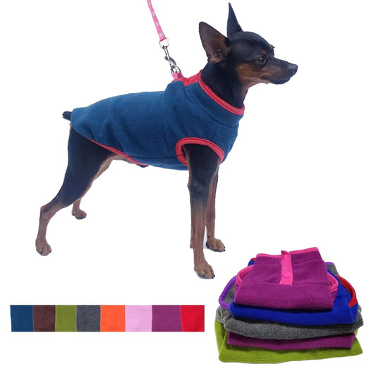 Spring and Autumn Dog Fleece, Cute Button up Style