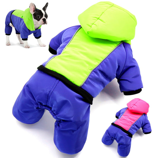 Reflective Color Block Snow Suit