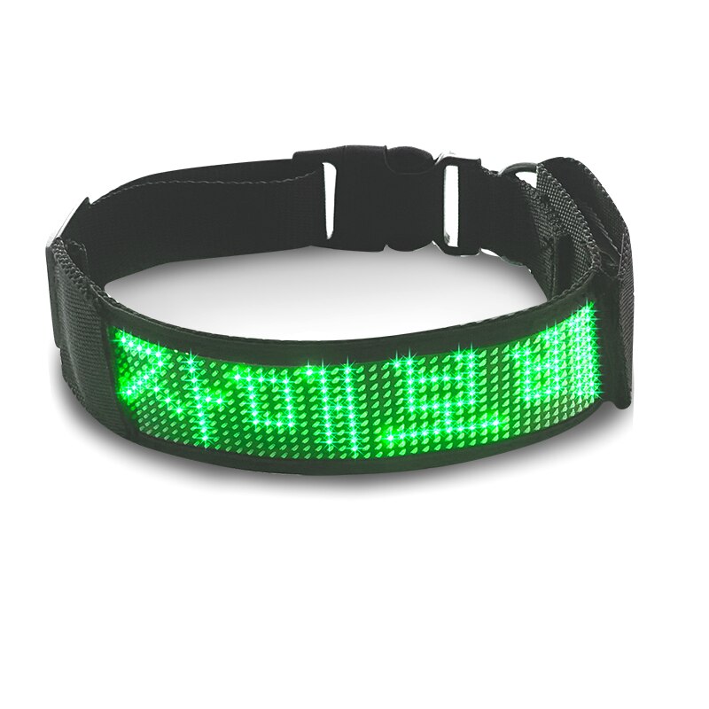 LED adjustable dog collar, USB re chargable, for small to medium breeds