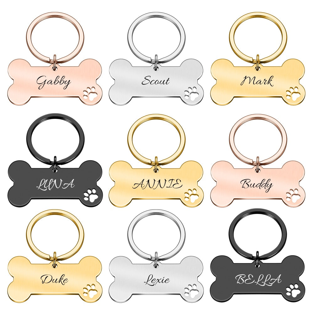 Personalized Bone Shape ID Tag