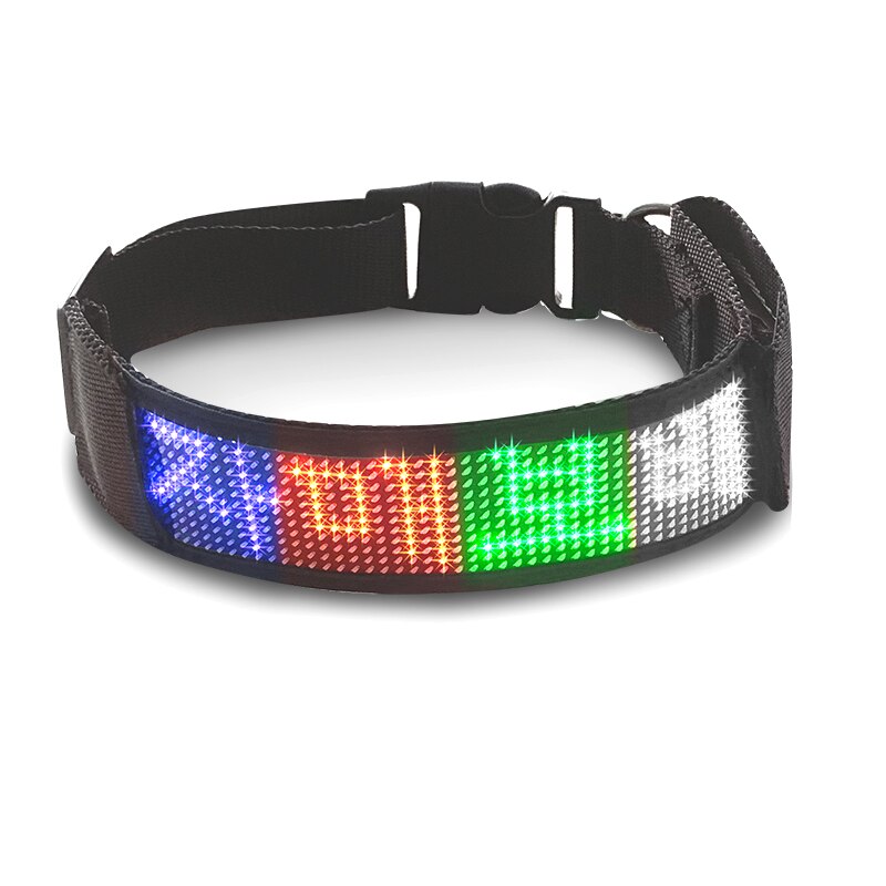 LED adjustable dog collar, USB re chargable, for small to medium breeds