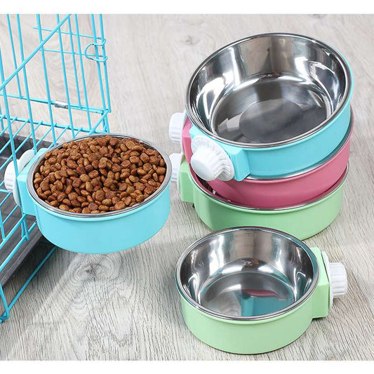 Dog Crate Bowl Sleve , With Removable Stainless Steel Bowl