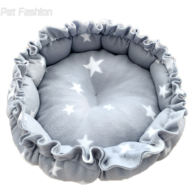 Round Plush Bed, With Adgustable Sides