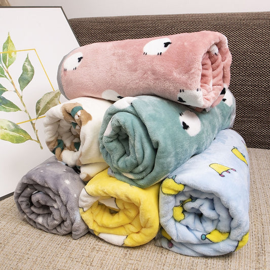 Soft Dog Blanket with animal prints.