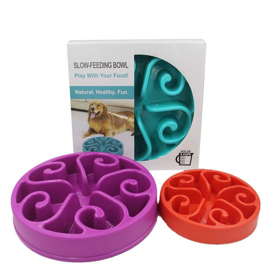 Swirling Slow Feeding Dog Bowl