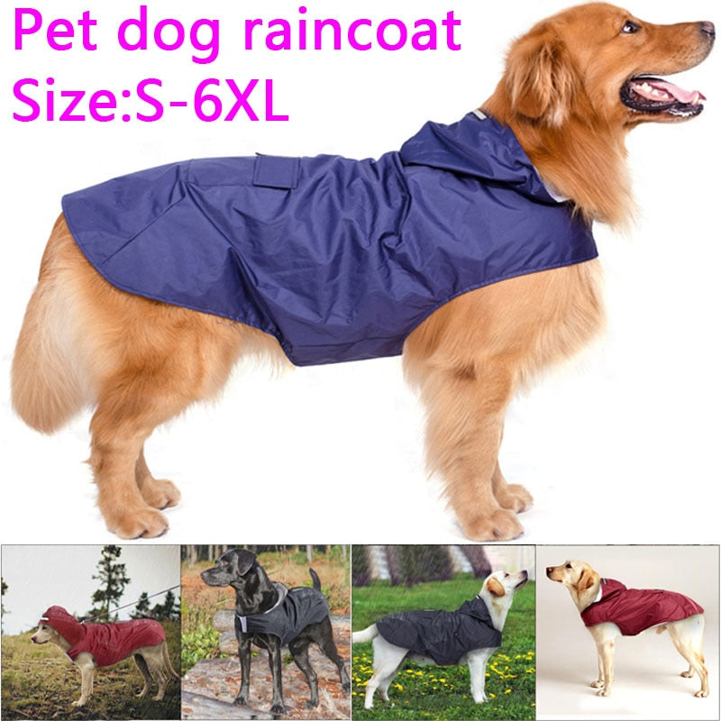 Large Raincoat, With Safety Reflective Stripe, Big Breeds